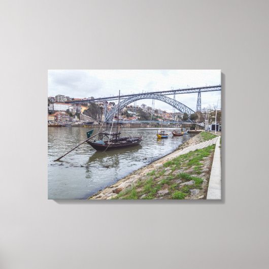 Porto Dom Luis I Bridge uitzicht Canvas Afdruk (Voorkant)