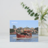 Porto: Douro-boot, Portugal Briefkaart (Staand voorkant)