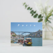 Porto. Douro River en Dom Luis I Bridge. Briefkaart (Staand voorkant)