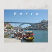 Porto. Douro River en Dom Luis I Bridge. Briefkaart (Voorkant)