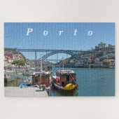Porto. Douro River en Dom Luis I Bridge. Legpuzzel (Horizontaal)
