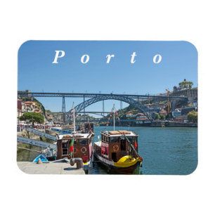 Porto. Douro River en Dom Luis I Bridge. Magneet