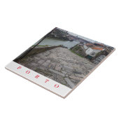 Porto Douro uitzicht keramische tegel Tegeltje (Zijkant)