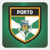 Porto Flag Vierkante Sticker (Voorkant)