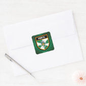 Porto Flag Vierkante Sticker (Envelop)