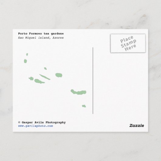 Porto Formoso-theetuinen Briefkaart (Achterkant)