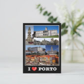 Porto - I Love - Portugal - Briefkaart (Staand voorkant)