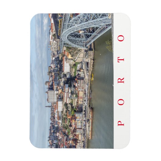 Porto panoramisch uitzicht koelkastmagneet magneet (Verticaal)