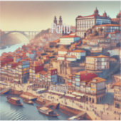 Porto Portugal 3 inch Vinyl Sticker (Voorkant)