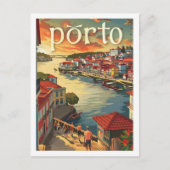 Porto Portugal Beroemde Vintage Reisplaats Briefkaart (Voorkant)