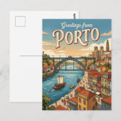 Porto Portugal Briefkaart (Voorkant / Achterkant)