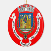 Porto Portugal City Crest kerstversiering Keramisch Ornament (Links)