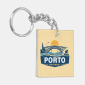 Porto Portugal Europe Sleutelhanger (Voorkant Links)