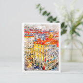 Porto Portugal Famous Travel Waterverf Sketch Briefkaart (Staand voorkant)