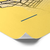 Porto - Portugal Gele City Map Poster (Hoek)