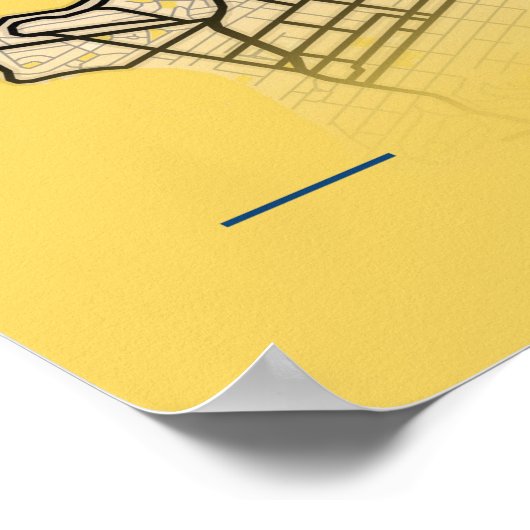 Porto - Portugal Gele City Map Poster (Hoek)