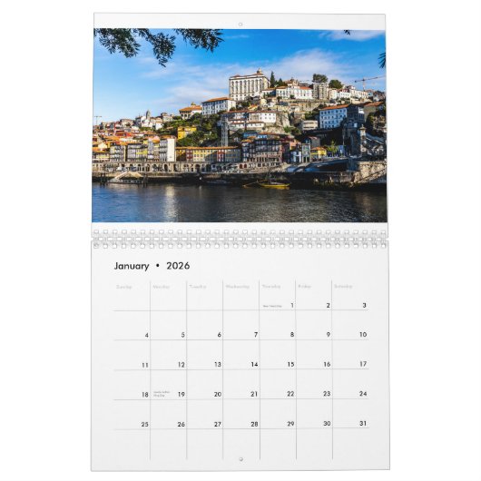 Porto, Portugal Kalender (Jan 2026)
