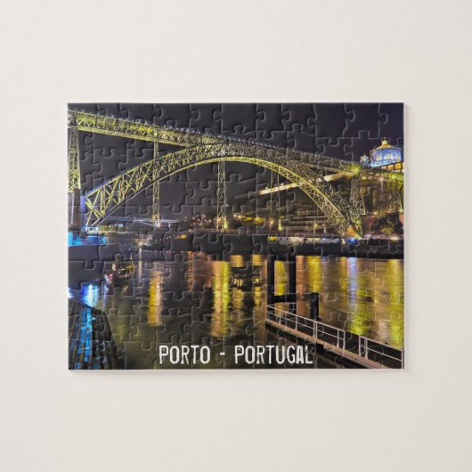 Porto - Portugal. Night Scene Near Douro Legpuzzel (Horizontaal)