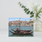 Porto Portugal: Offleboot Briefkaart (Staand voorkant)