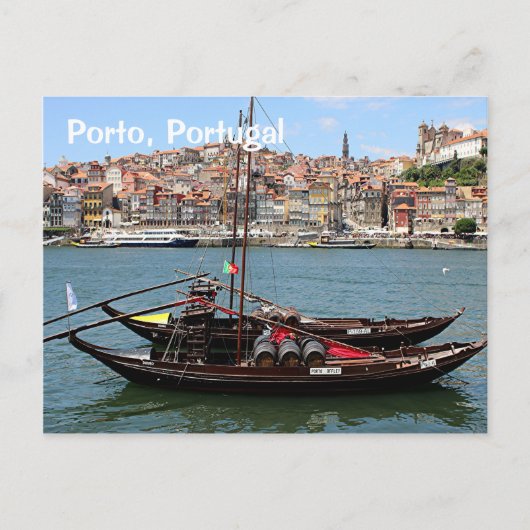 Porto Portugal: Offleboot Briefkaart (Voorkant)