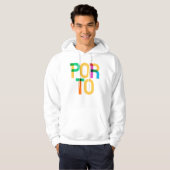 Porto Portugal Pop Art Letters Hoodie (Voorkant volledig)