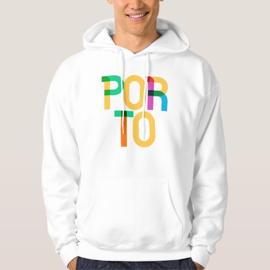 Porto Portugal Pop Art Letters Hoodie (Voorkant)
