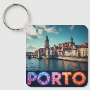🧲 Porto Portugal Reis Herinnering Voor Vakantieda Sleutelhanger