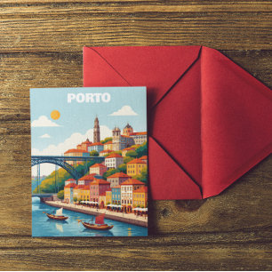 Porto Portugal Reis Kunst Oud Briefkaart