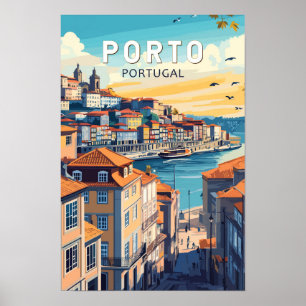 Porto Portugal Reis Kunst Vintage Poster