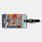 Porto Portugal Reizen Abstract Bagagelabel (Voorkant horizontaal)