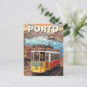Porto Portugal Reizen Abstract Briefkaart (Staand voorkant)
