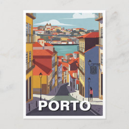 Porto Portugal Reizen Abstract Briefkaart