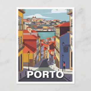 Porto Portugal Reizen Abstract Briefkaart