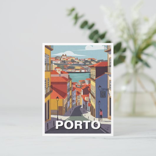 Porto Portugal Reizen Abstract Briefkaart (Staand voorkant)
