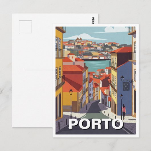 Porto Portugal Reizen Abstract Briefkaart (Voorkant / Achterkant)