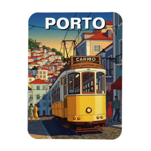 Porto Portugal Reizen Abstract Magneet
