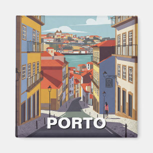 Porto Portugal Reizen Abstract Magneet