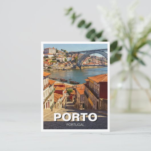 Porto Portugal Reizen Briefkaart (Staand voorkant)