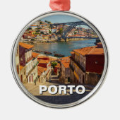 Porto Portugal Reizen Metalen Ornament (Voorkant)
