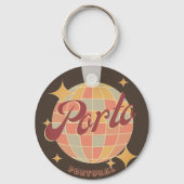 Porto Portugal Retro accessoire souvenir Sleutelhanger (Voorkant)
