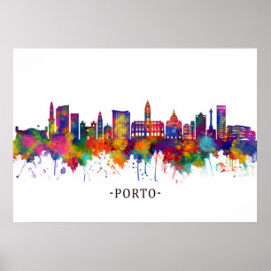 Porto Portugal Skyline Poster