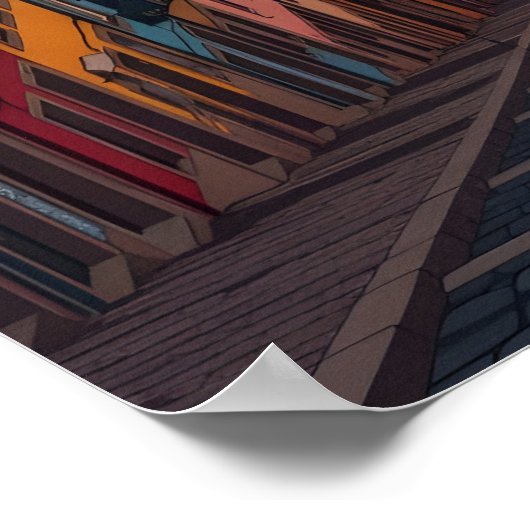 Porto, Portugal – Stad en rivier Poster (Hoek)