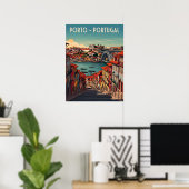 Porto, Portugal – Stad en rivier Poster (Thuiskantoor)