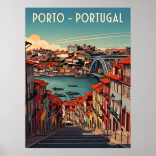 Porto, Portugal – Stad en rivier Poster