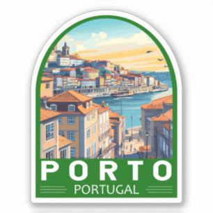 Porto Portugal Travel Art Embleem Sticker