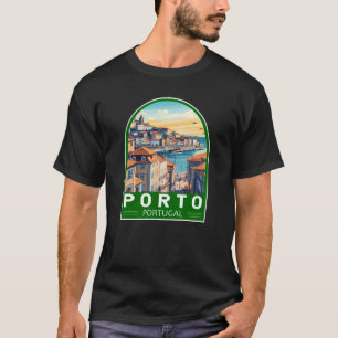 Porto Portugal Travel Art Embleem T-shirt