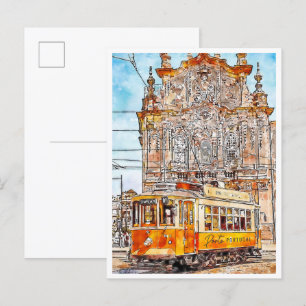 Porto Portugal vintage reis waterverf Briefkaart