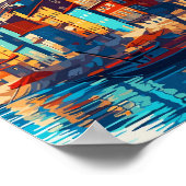 Porto Portugal vintage reisillustratie Poster (Hoek)