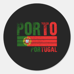 Porto Portugal Vlag Portugees S Ronde Sticker