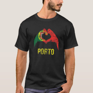 Porto Portugese Stad Liefde Vintage Portugal Vlag T-shirt